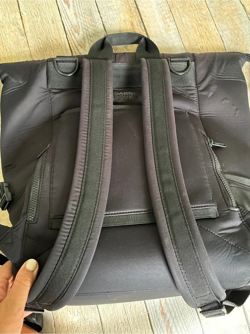 Dagne Dover Indi Neoprene Diaper Backpack  LARGE in ONYX.  MSRP $250.